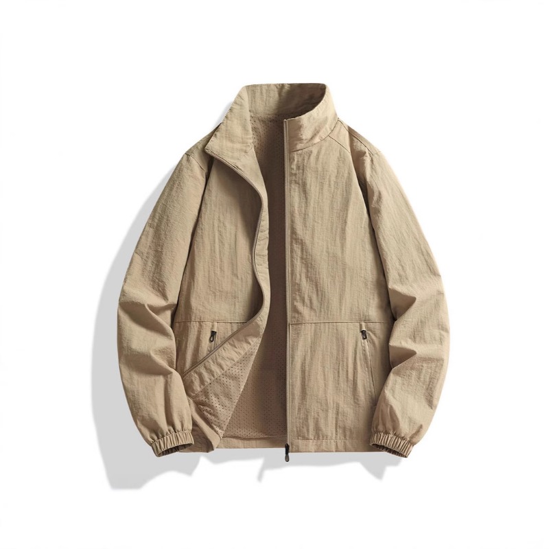 Men Stand Collar Zip Up Jacket - đánh giá và giá Windbreaker Men Zip