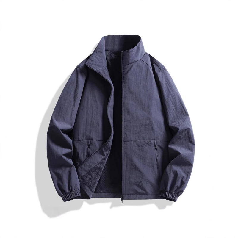 Men Stand Collar Zip Up Jacket - đánh giá và giá Windbreaker Men Zip