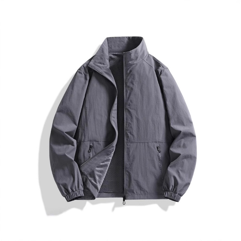 Men Stand Collar Zip Up Jacket - đánh giá và giá Windbreaker Men Zip